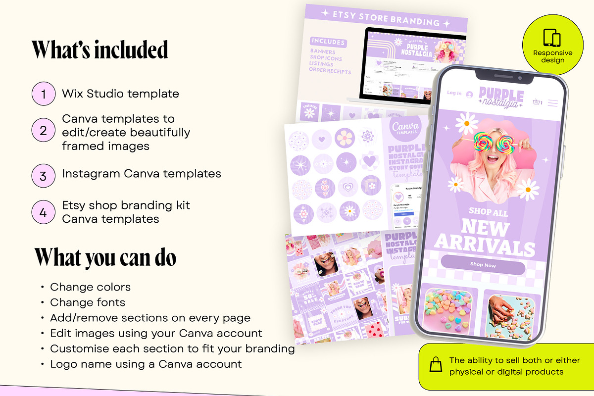 Retro Purple Y2K Website Template, a Wix Template by Template Twist Shop (Photo 4 of 10)