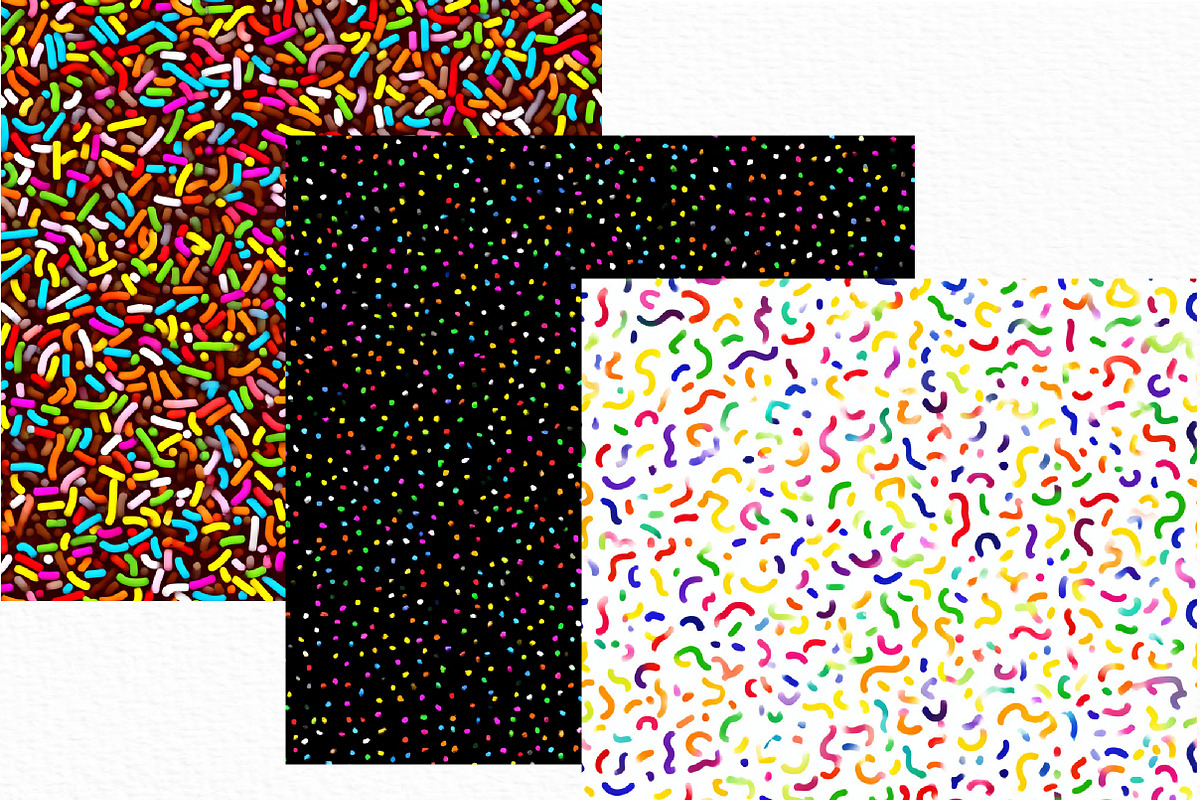 Rainbow Sprinkles Seamless Pattern, an Illustration by Craft Nest (Photo 3 of 6)