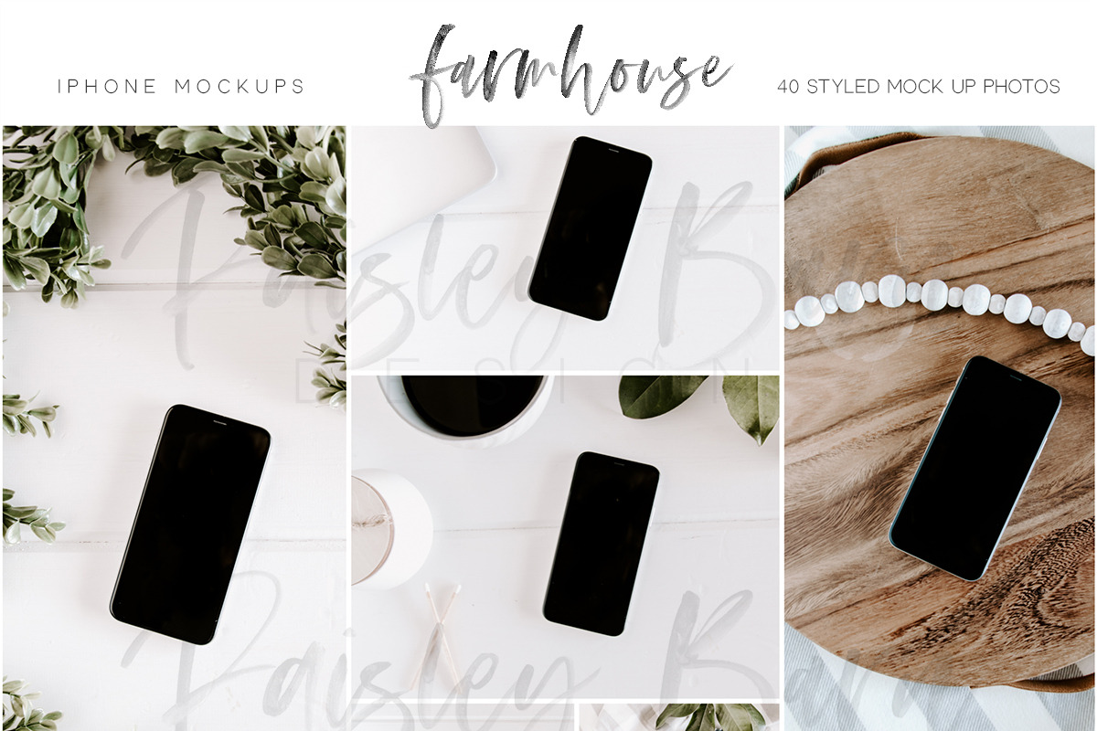 Farmhouse iPhone Mock Ups, an iPhone Mockup by Paisley Barn Design (Photo 1 of 2)