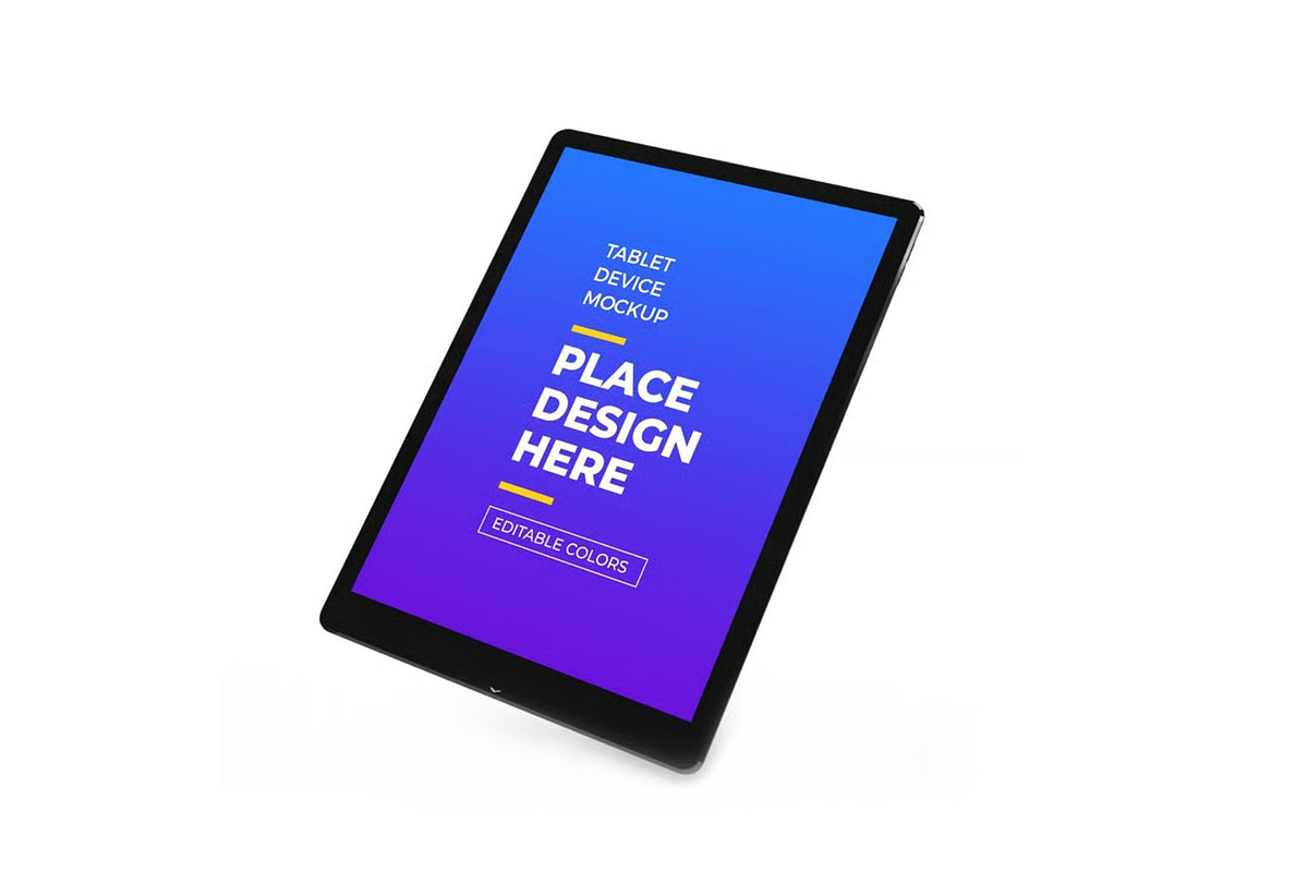 Tablet Device Mockup Template Set, an iPad Mockup by DesignRushMarket (Photo 5 of 11)