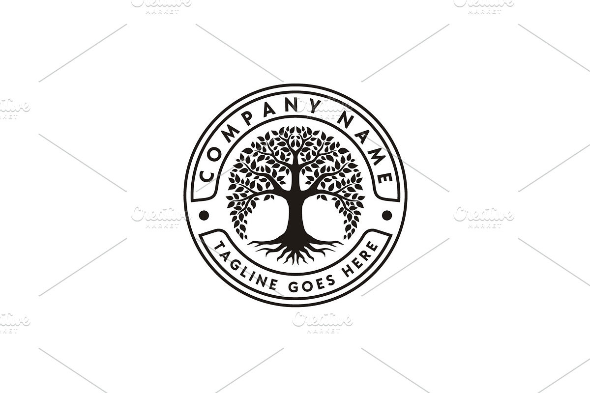 Family Tree of Life Seal Label logo, a Branding & Logo Template by Enola99d