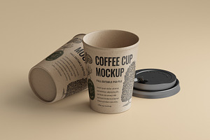 Kraft Coffee Cup Mockup