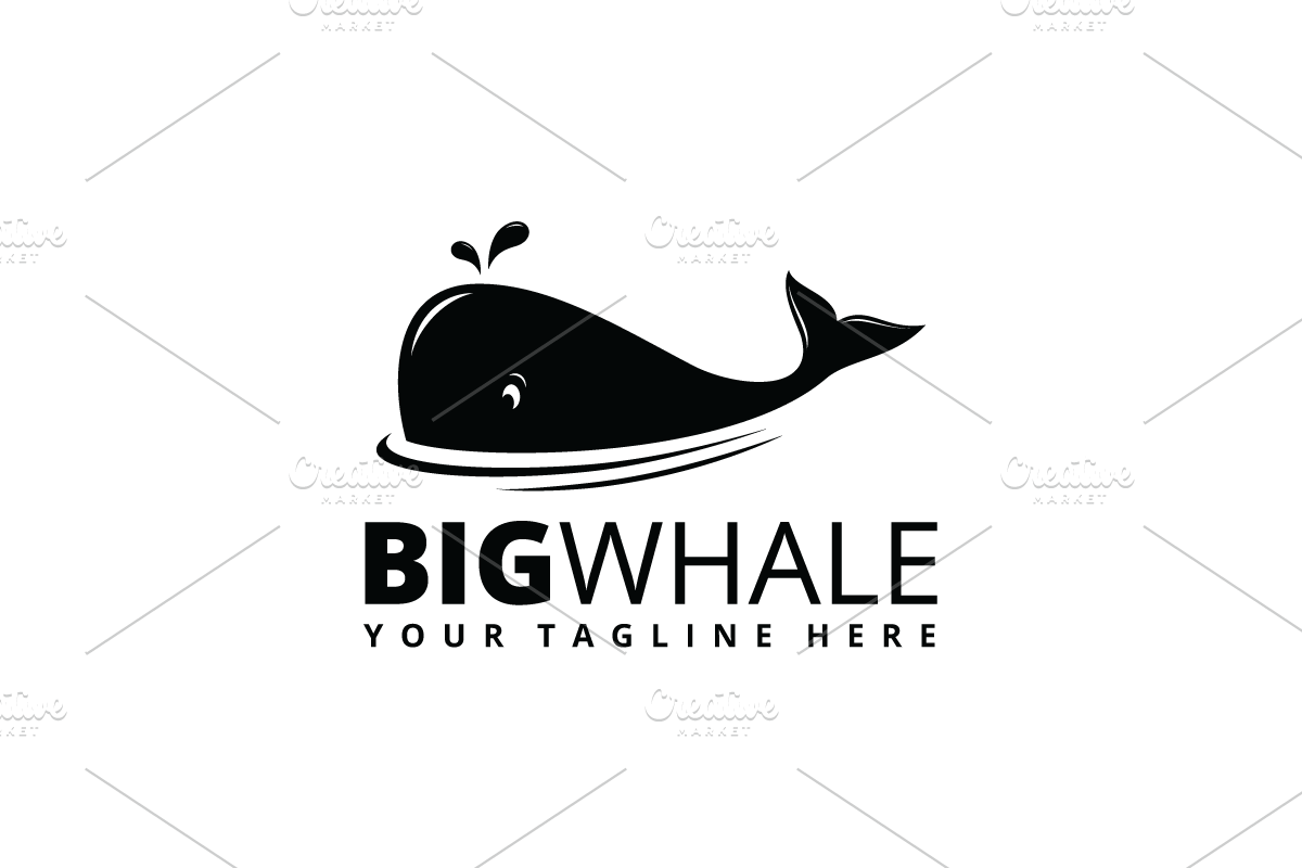 Big Whale Logo Illustration, a Branding & Logo Template by yopie (Photo 3 of 3)