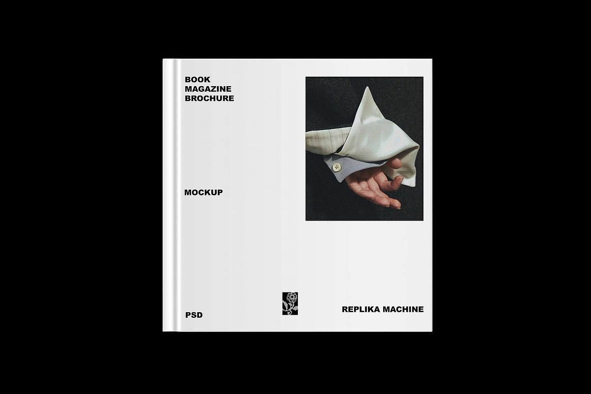 Square landscape Book Mockup, a Books & Magazine Mockup by Replika Machine (Photo 5 of 7)