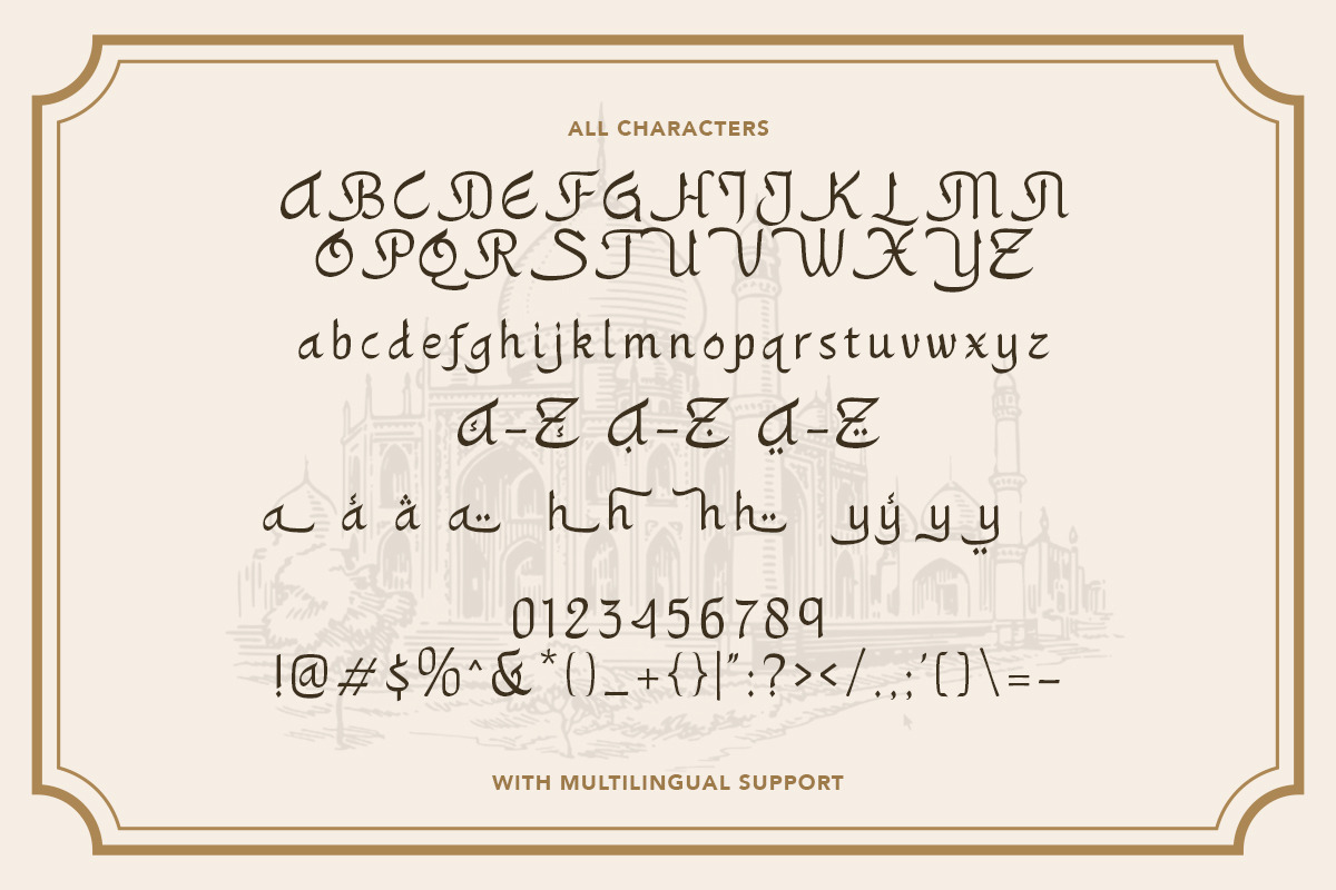 Sadira Craft Stylish Arabic Display, a Sans Serif Font by Letterhend Studio (Photo 9 of 9)