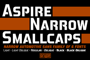 Aspire Narrow SmallCaps Family