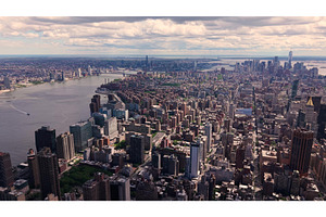 Aerial view of New York City's