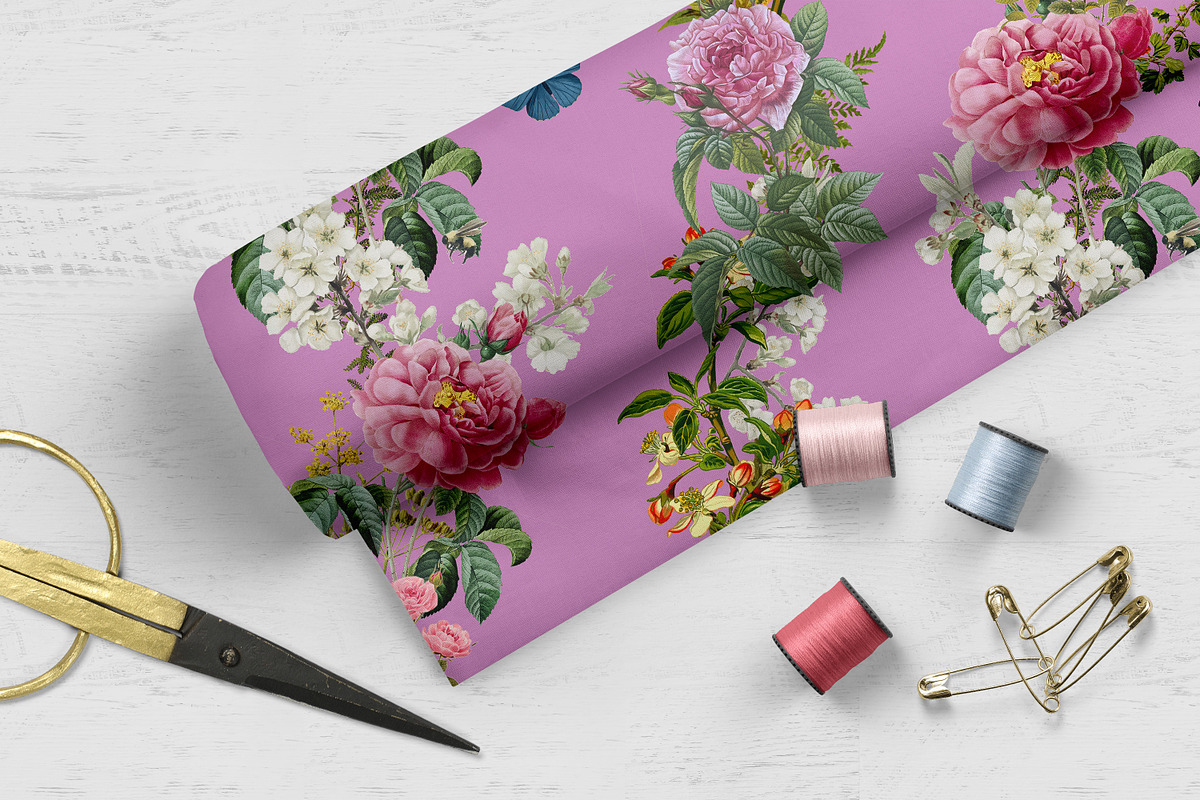 Pink  roses seamless patterns, a Pattern Graphic by NastiaDesignsPrints (Photo 7 of 10)