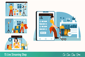 Live Streaming Shop - Illustration