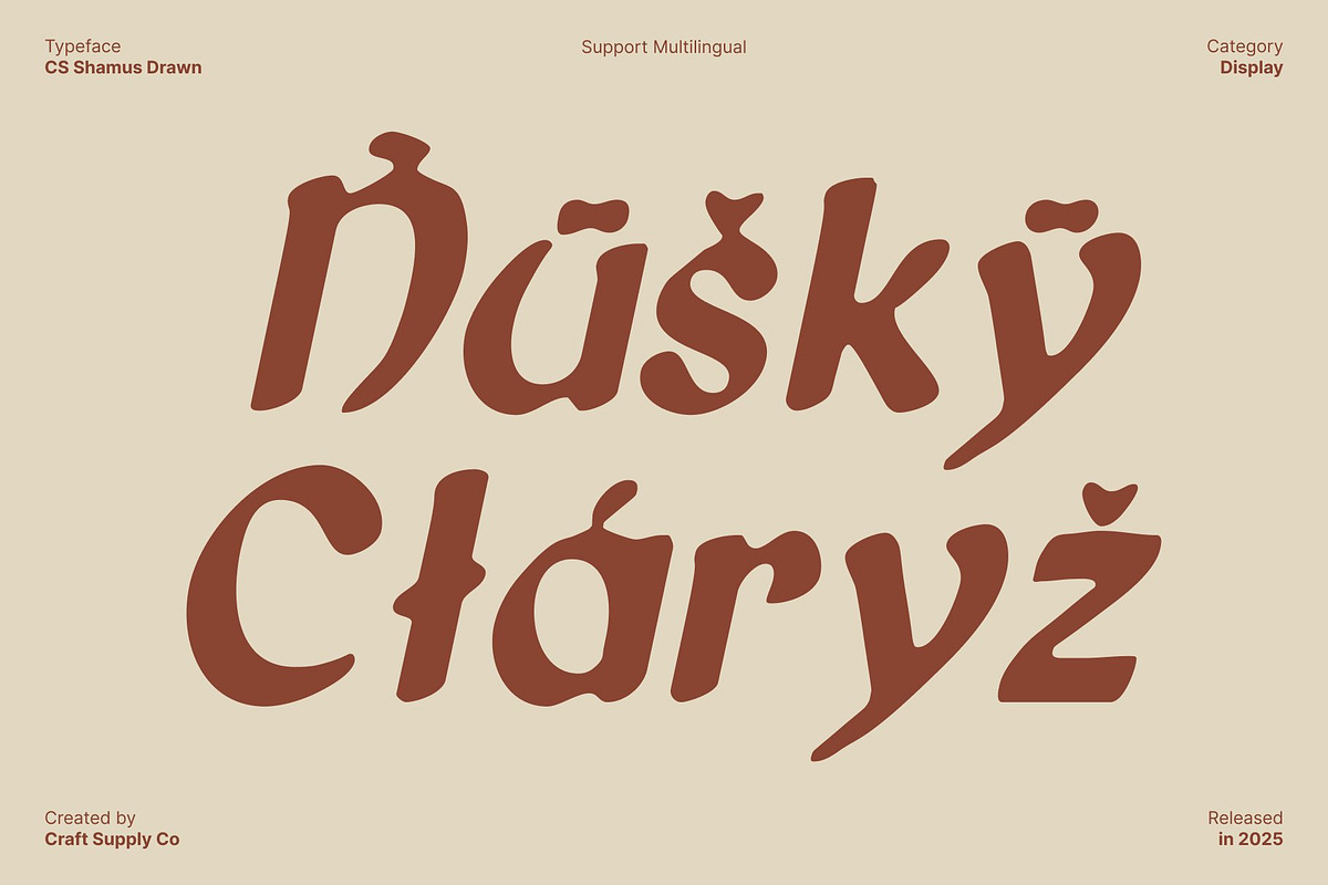 CS Shamus Drawn, a Sans Serif Font by Craft Supply Co. (Photo 5 of 8)