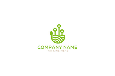 Agricultural logo vector design temp