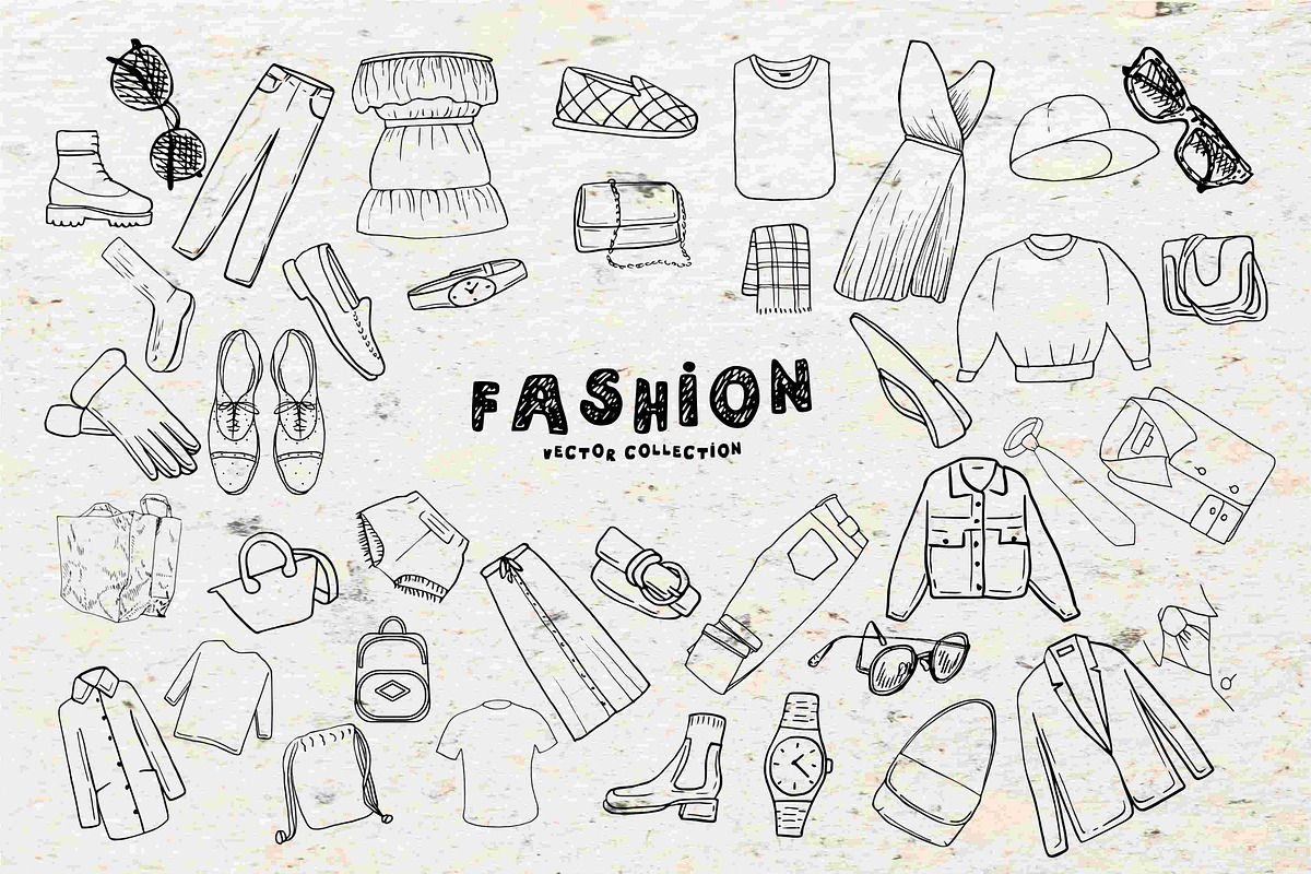 Fashion Vector Collection + Font, a Decorative Illustration by Anada Arty (Photo 9 of 10)