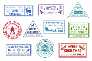 Santa Mail, Christmas Post Stamps