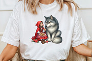 Little Red Riding Hood Watercolor, an Illustration by Pixels.Craft (Thumbnail 4 of 7)