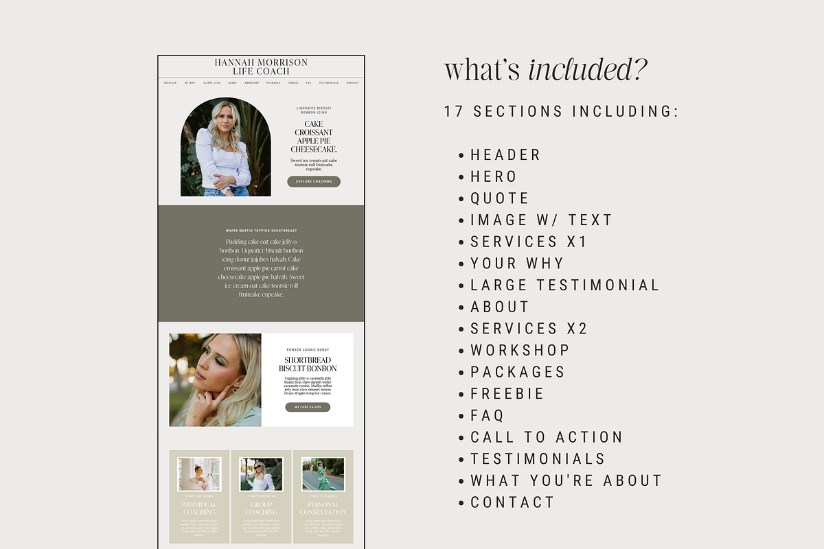 Canva Website - Life Coach, a Landing Page Template by thebrandcove (Photo 4 of 6)