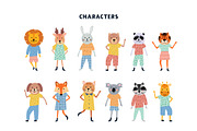Cute Characters Patterns & Alphabet, an Animal Illustration by mejorana (Thumbnail 3 of 7)