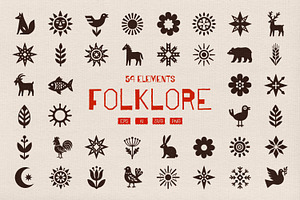 Folklore: 54 Folk Art Elements, an Object Graphic by pixelbuddha.net