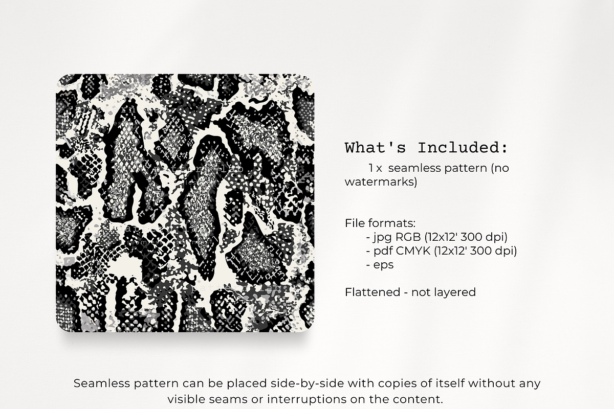 Snake Seamless Pattern pdf jpg eps, a Pattern Graphic by PatternLab.