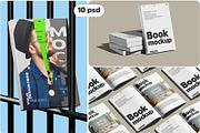 Book Mockup Set, a Books & Magazine Mockup by pixelmock (Thumbnail 1 of 12)