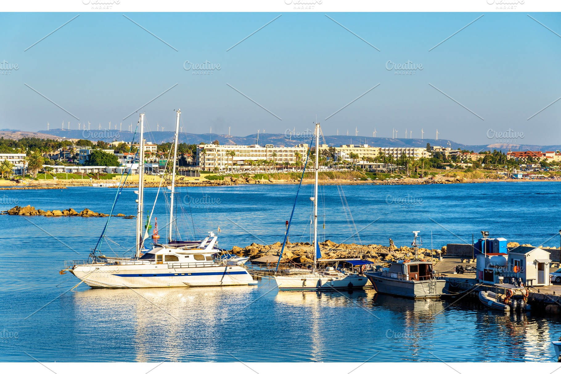 Yachts in harbour of paphos cyprus stock photo containing cyprus and paphos, a Nature Photo by Leonid Andronov