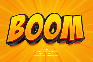 Boom PSD 3d Editable Text Effect