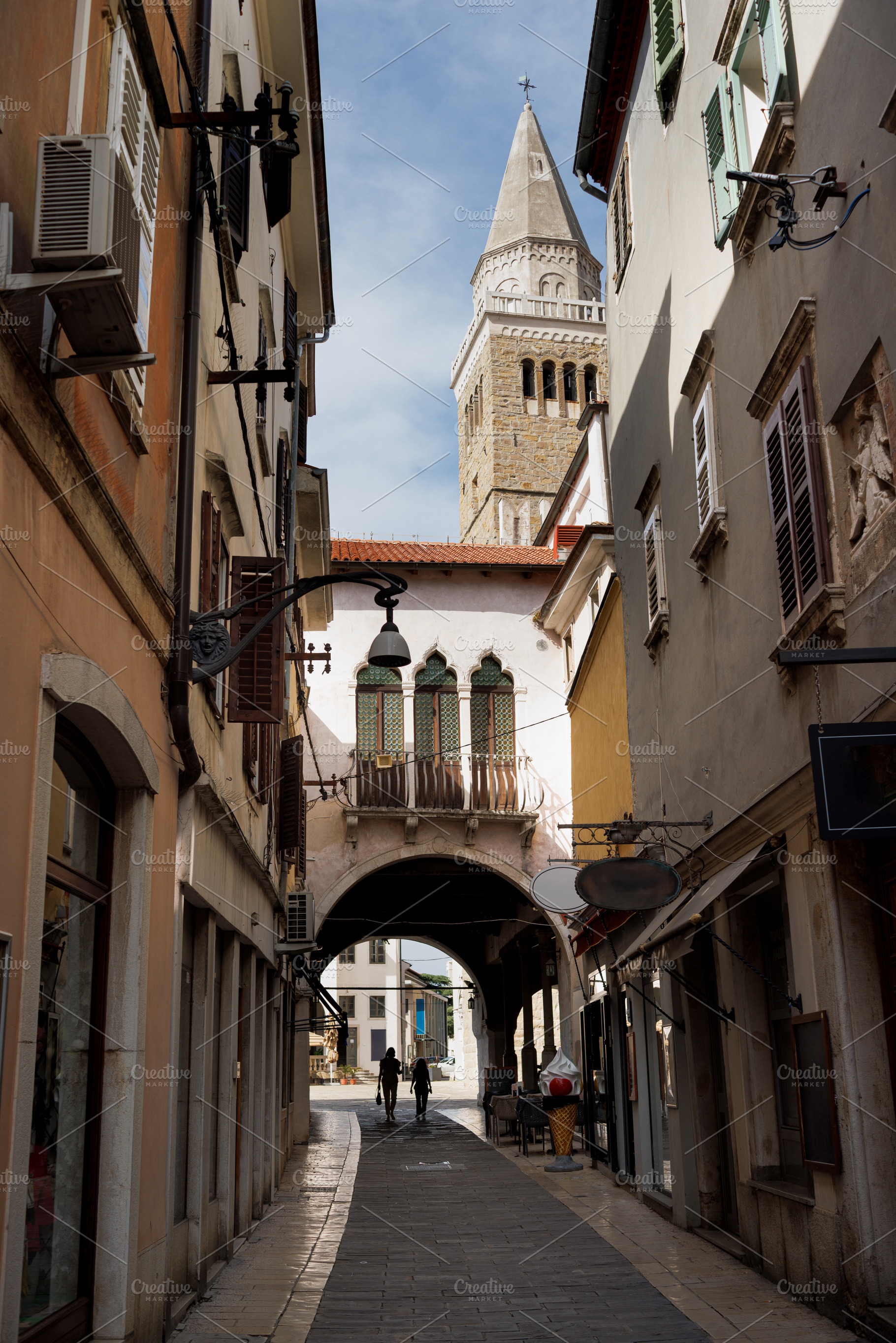 Picturesque street in the center of Koper, an Architecture Photo by Bepslabor
