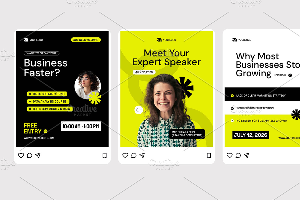 Business Growth Webinar - Instagram, a Social Media Template by Izdihaar_Studio (Photo 3 of 4)