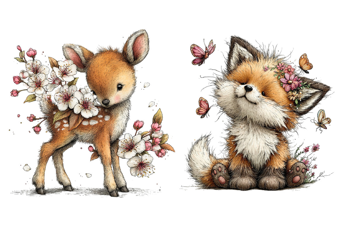 Whimsical Summer Woodland Animals, an Illustration by Dream Creation (Photo 7 of 8)