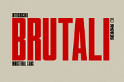 Brutali: Industrial Display Font, a Sans Serif Font by ANDR35 (Thumbnail 1 of 7)