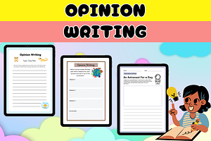 Opinion writing prompts, organizer, a Templates & Theme by Premium Digital Templates