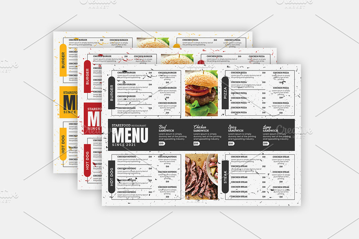 Food Menu Template, a Flyer Template by Stock_Design