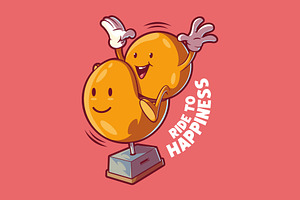Ride to Happiness!, a Decorative Illustration by pedrors
