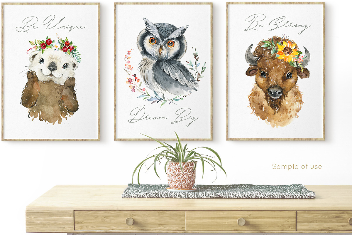 Woods. Little Watercolor Animals, an Animal Illustration by OctopusArtis (Photo 6 of 9)