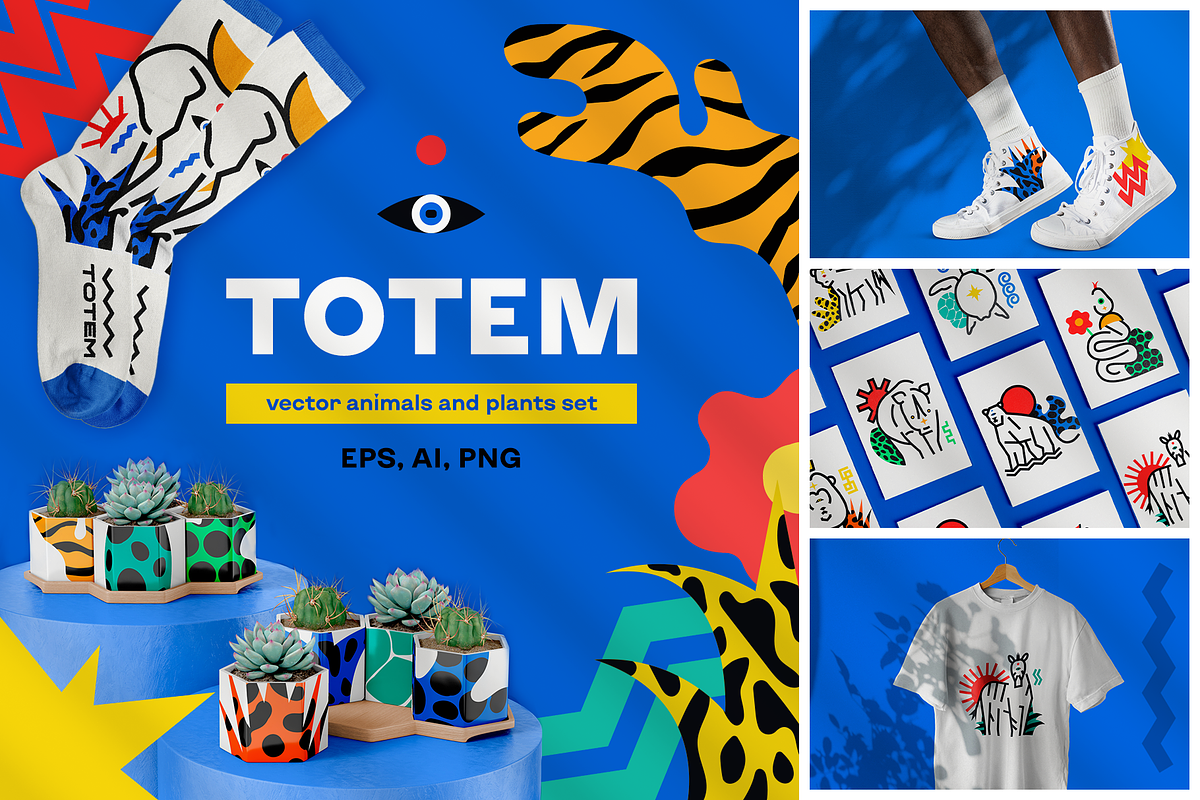 Totem. Vector animals and plants set, an Animal Illustration by Oliana Moroz (Photo 1 of 23)