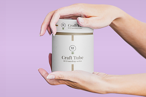 Craft Tube Packaging Mockup