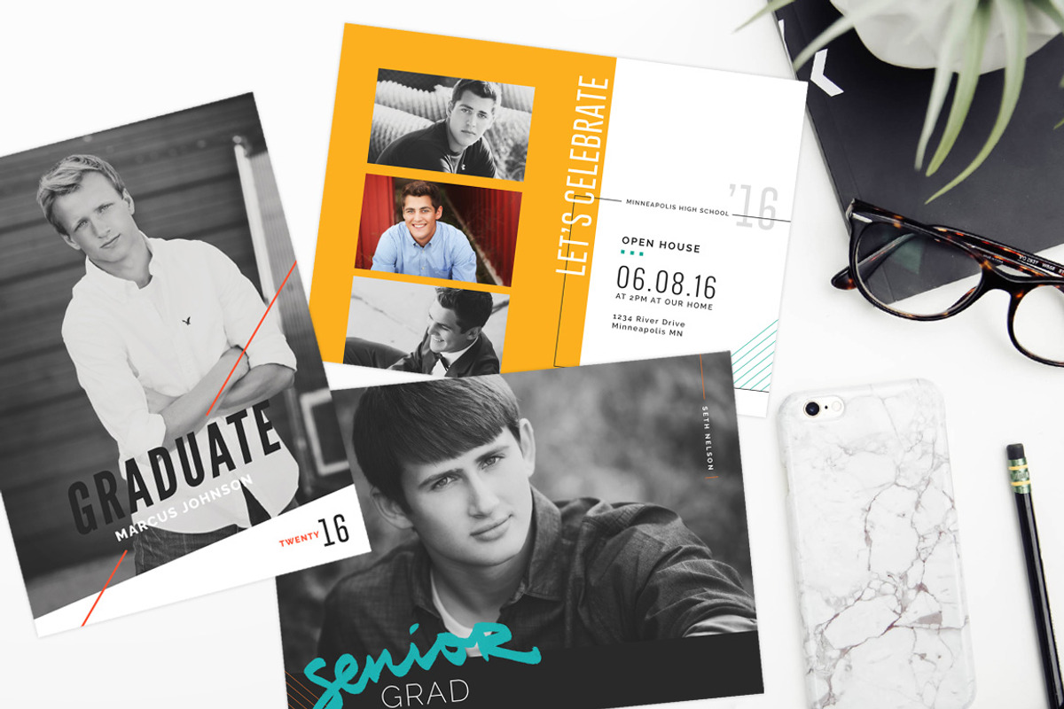 Graduation Card Bundle | Converge, a Card Template by The Modern Collective (Photo 1 of 6)