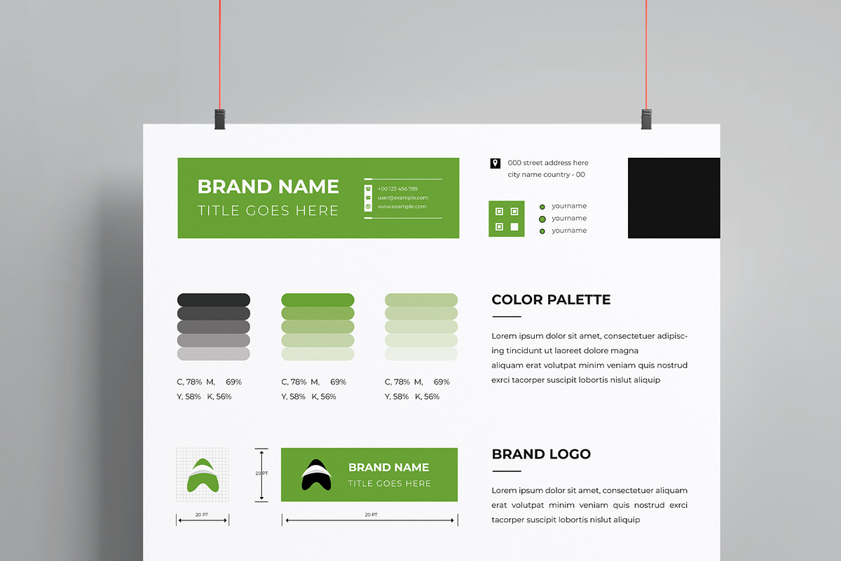 Brand Guidelines Poster, a Poster Template by MightyDesign (Photo 2 of 8)