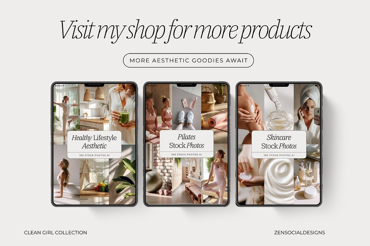 Clean Girl Aesthetic Stock Photos, a Photo by ZenSocialDesigns (Photo 9 of 9)