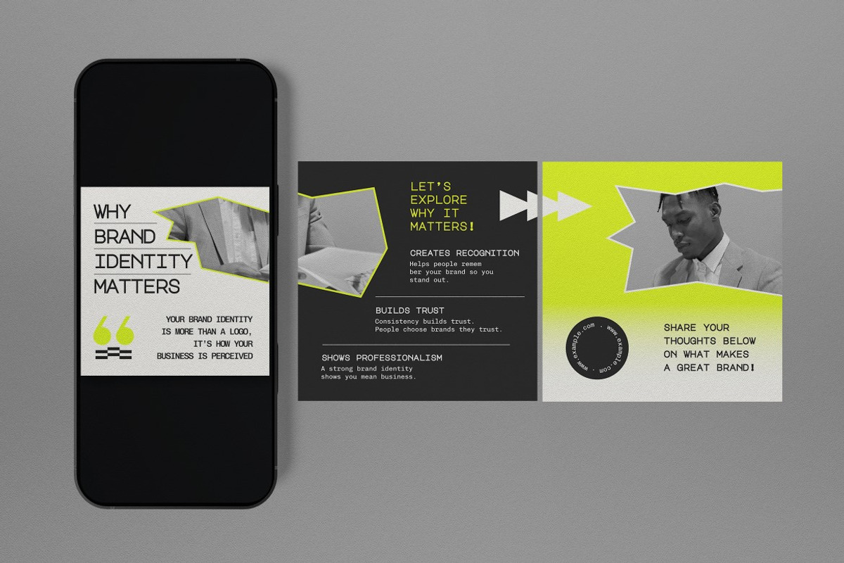 Business Instagram Post Carousel, a Social Media Template by graphicook (Photo 3 of 6)