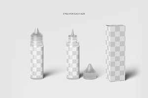 All Sizes Vape Dropper Bottle MockUp