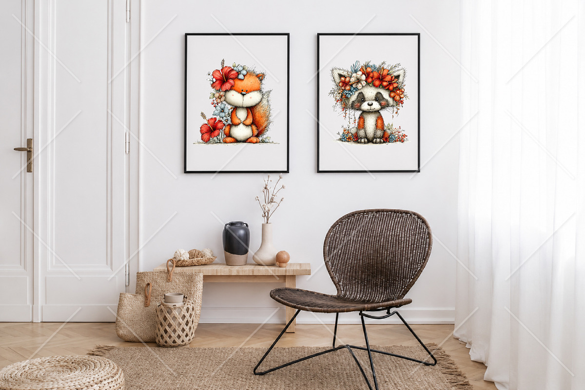 Whimsical Summer Animals Clipart, a Seasonal Illustration by Canvas Craft (Photo 7 of 10)