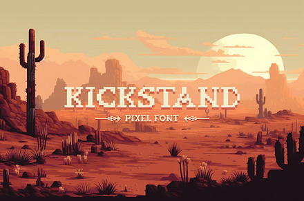 Kickstand - Pixel Font, a Serif Font by Tugcu Design Co.