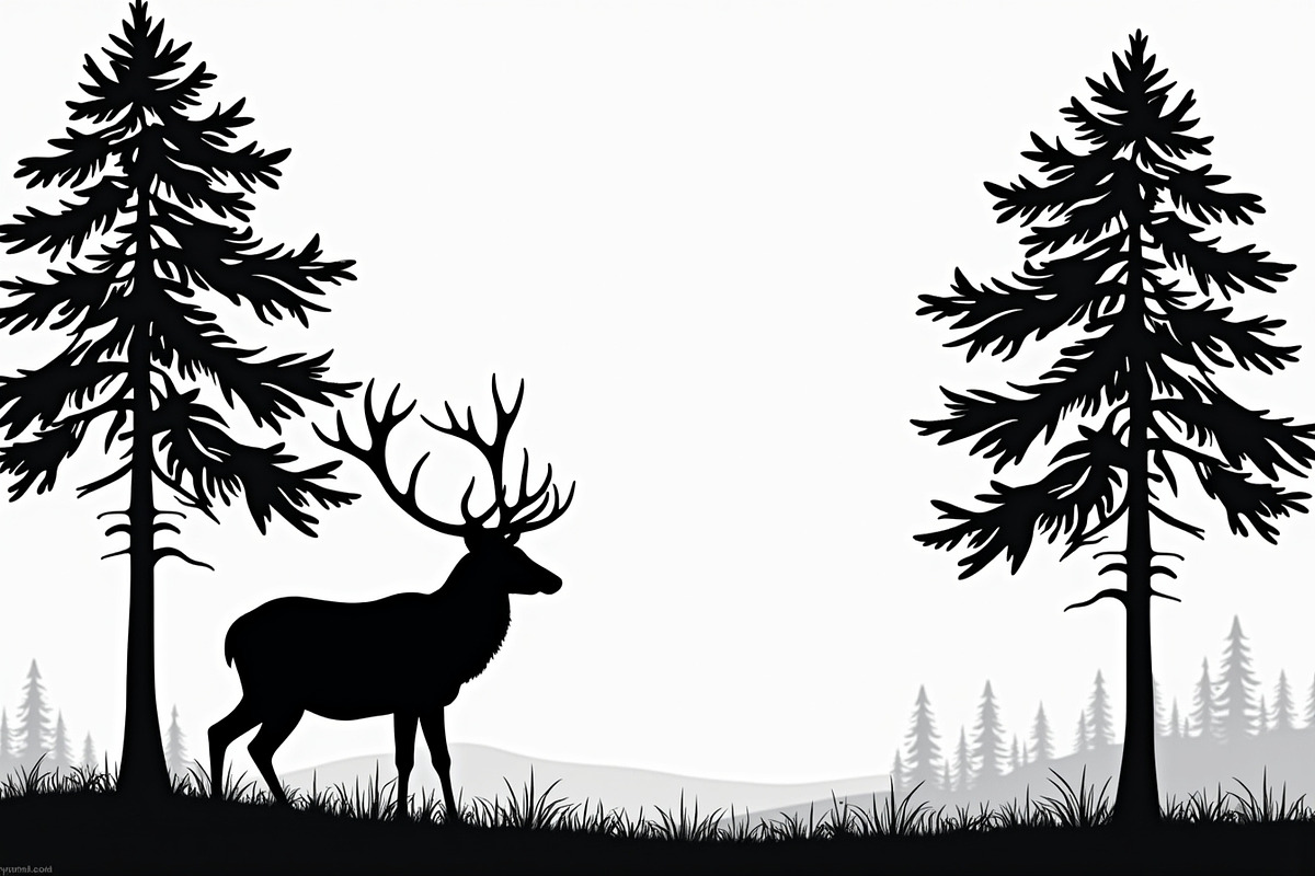 Running Deer Silhouette Set, an Illustration by BIPLOB EXPERT (Photo 2 of 7)