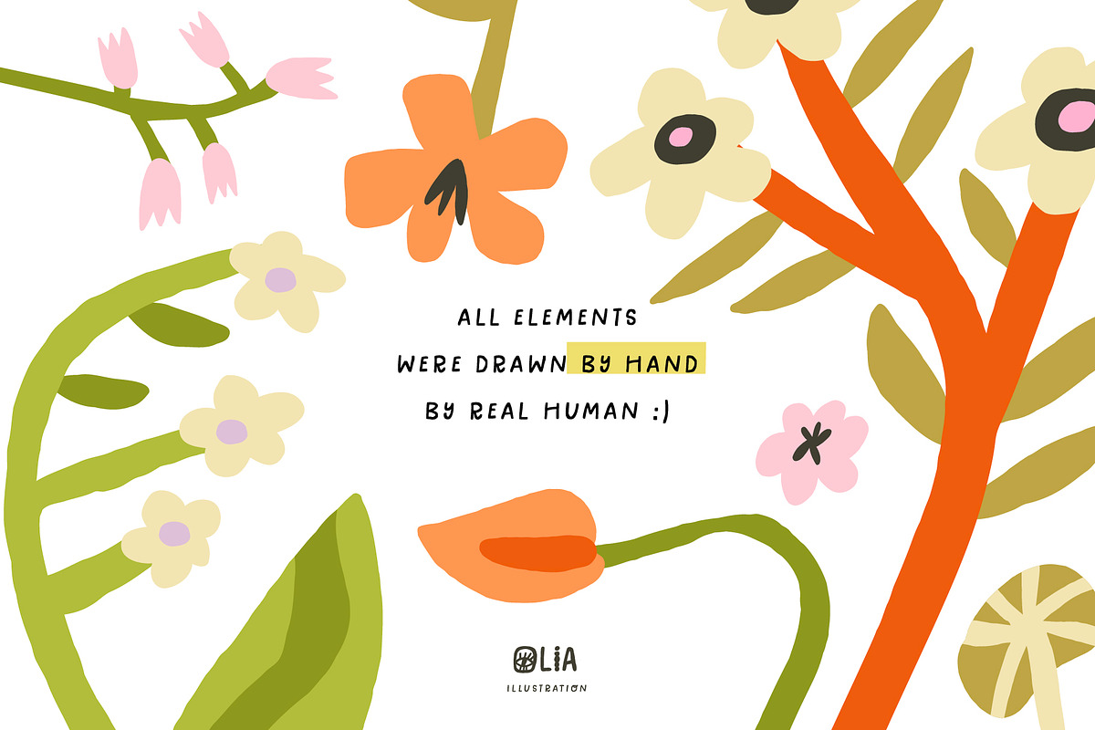 Bloom Season Summer Floral Clipart, a Decorative Illustration by Olia (Photo 2 of 12)