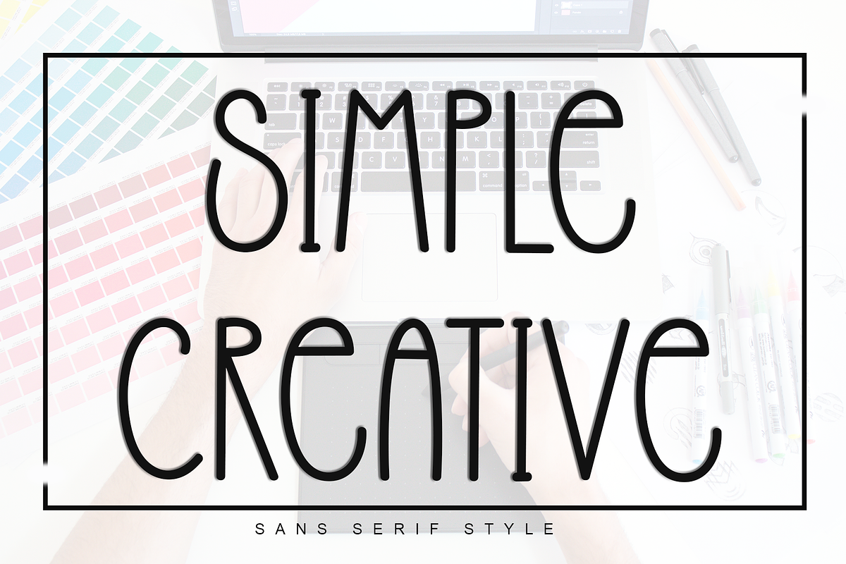 Simple Designer, a Sans Serif Font by InermediaSTUDIO (Photo 1 of 8)