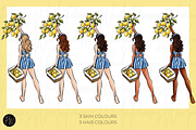 Italian Summer girls clipart bundle, a Person Illustration by Parinaz Wadia Design (Thumbnail 3 of 8)