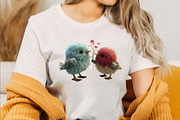 Quirky Valentine Birds Clipart Bundl, an Illustration by SVGArt (Thumbnail 4 of 8)