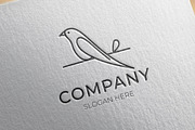 Simple line art bird logo design, a Branding & Logo Template by Medianeka (Thumbnail 3 of 3)