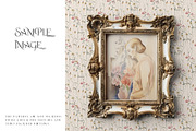 Vintage Frame & Wallpaper Mockup, a Household Mockup by mock-ups (Thumbnail 12 of 14)