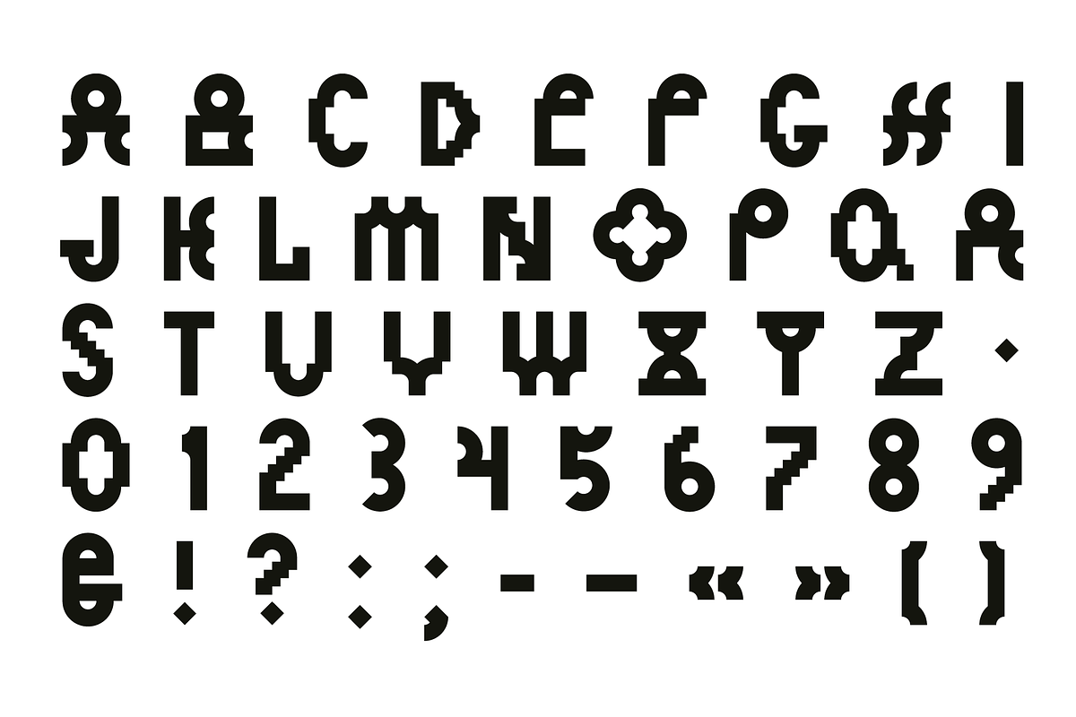 Modern decorative grotesque Racio., a Font by VyacheslavKolb (Photo 3 of 5)
